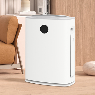 Water Tank 5.5L White Indoor Rotary Dehumidifier With Pre Filter Air Purifier